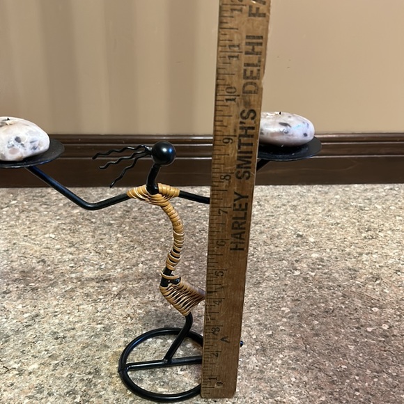 Vintage Y2K 90’s  rattan metal candle holder - Picture 7 of 8